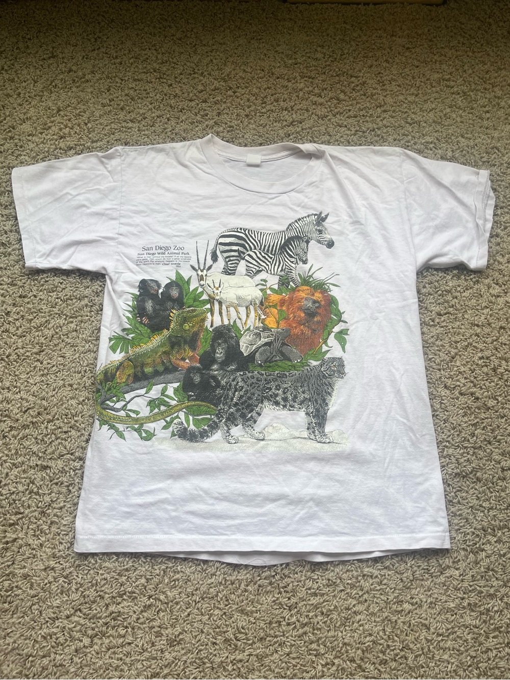 Vintage San Diego zoo animal t shirt